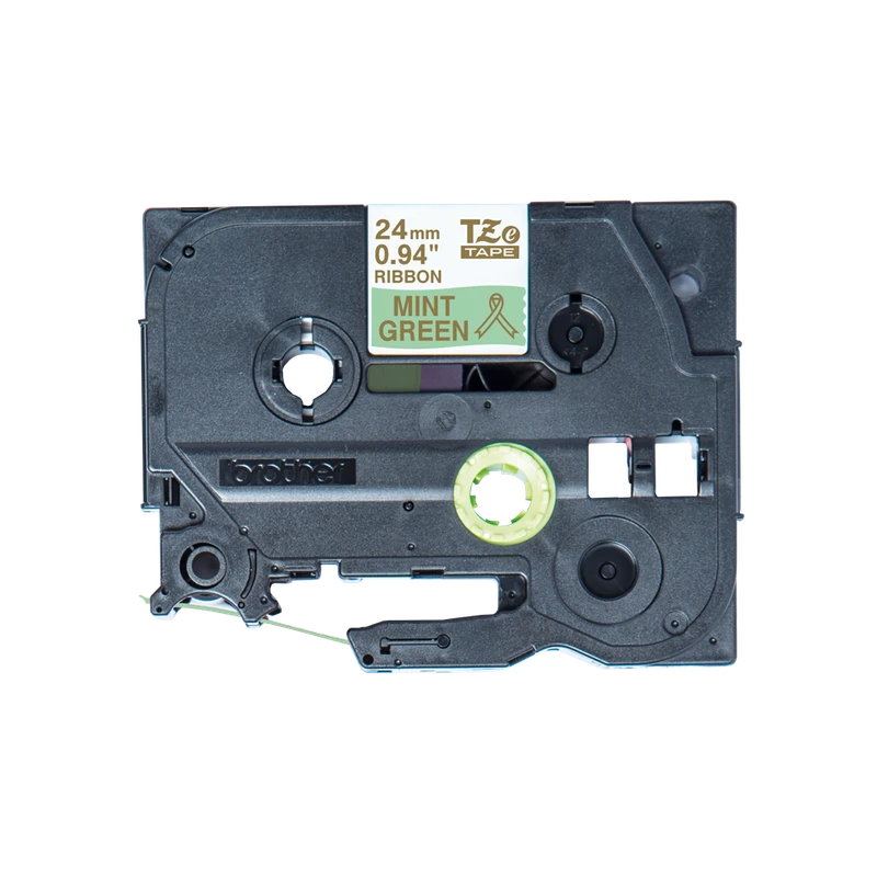 Brother TZE-RM54 Gold On Mint Green Non-Adhesive Ribbon Tape Cassette 24mm x 4m