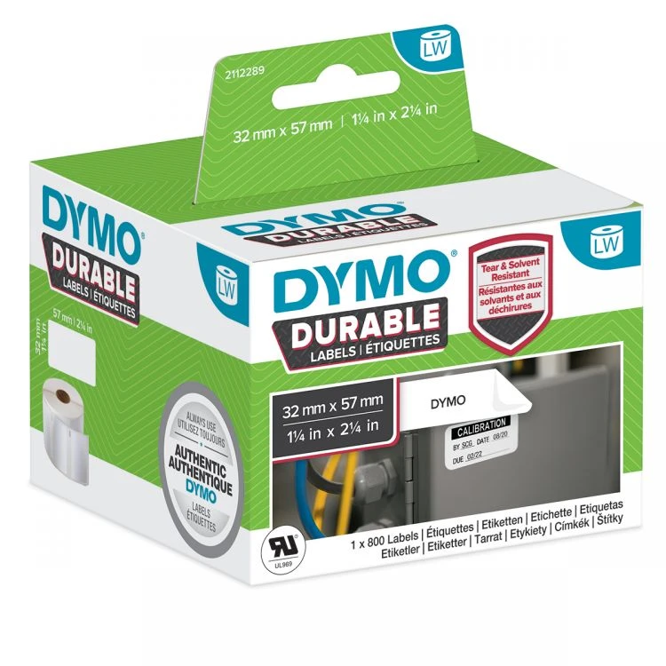 Dymo LabelWriter 2112289 Black on White Adhesive Labels 32mm x 57mm