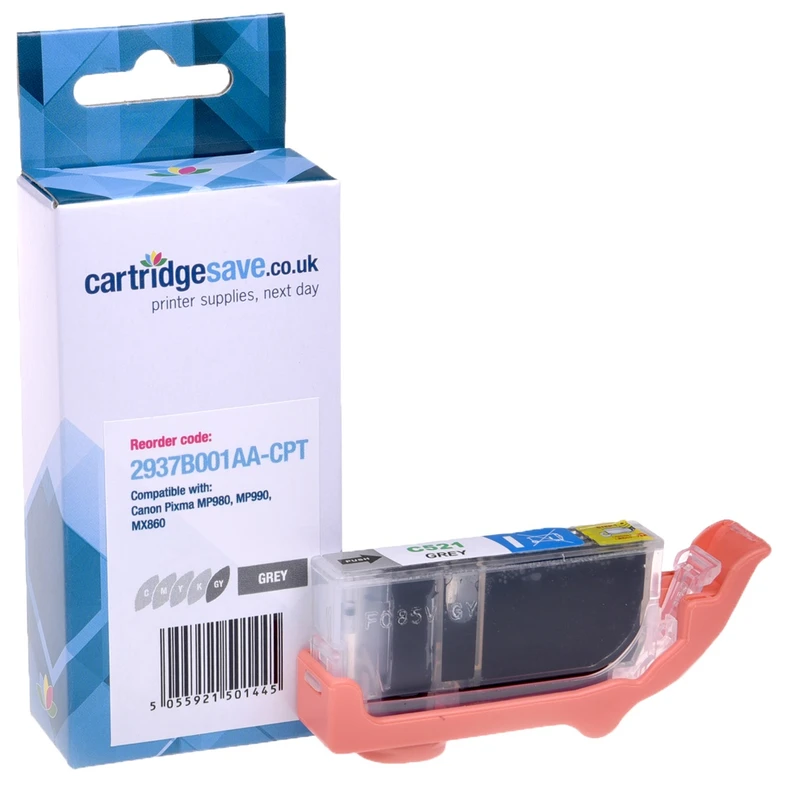 Compatible Canon CLI-521GY Grey Ink Cartridge - (2937B001AA)