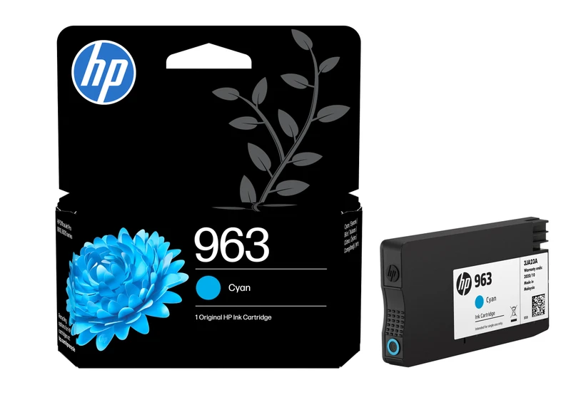 HP 963 Cyan Ink Cartridge (3JA23AE)