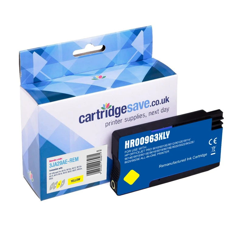 Compatible High Capacity HP 963XL Yellow Ink Cartridge - (3JA29AE)