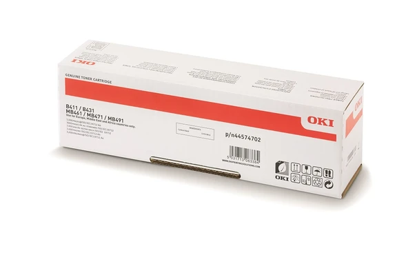 Oki 44574702 Black Toner Cartridge