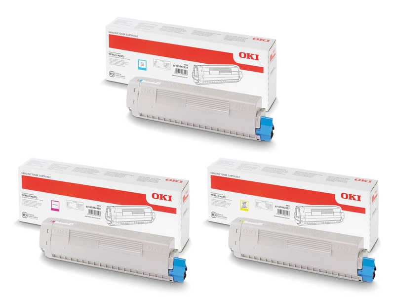 Oki 458628 3 Colour Toner Cartridge Multipack