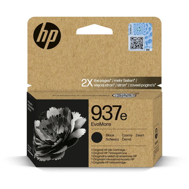 HP 937e EvoMore High Capacity Black Ink Cartridge - (4S6W9NE)