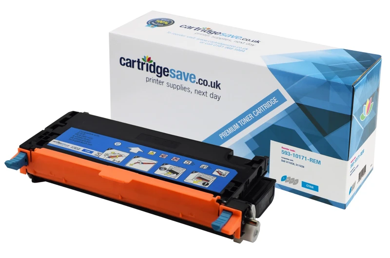 Compatible Dell PF029 High Capacity Cyan Toner Cartridge - (593-10171)