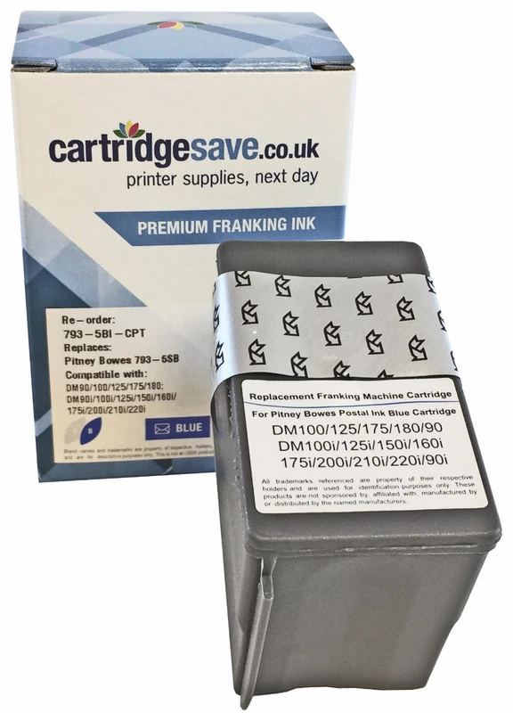 Compatible Pitney Bowes 793-5 Blue Ink Cartridge - (SL-893-5SB)