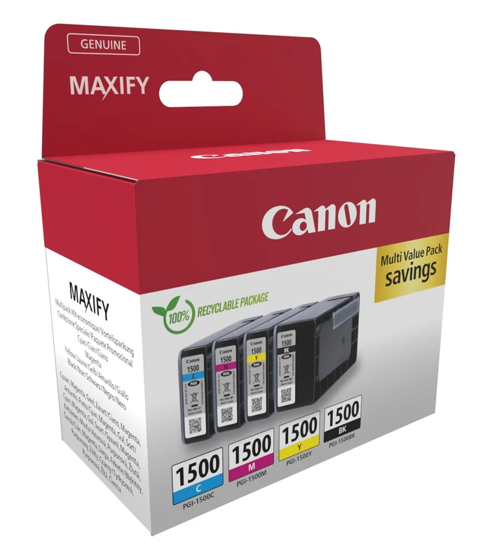 Canon PGI-1500 4 Colour Ink Cartridge Multipack