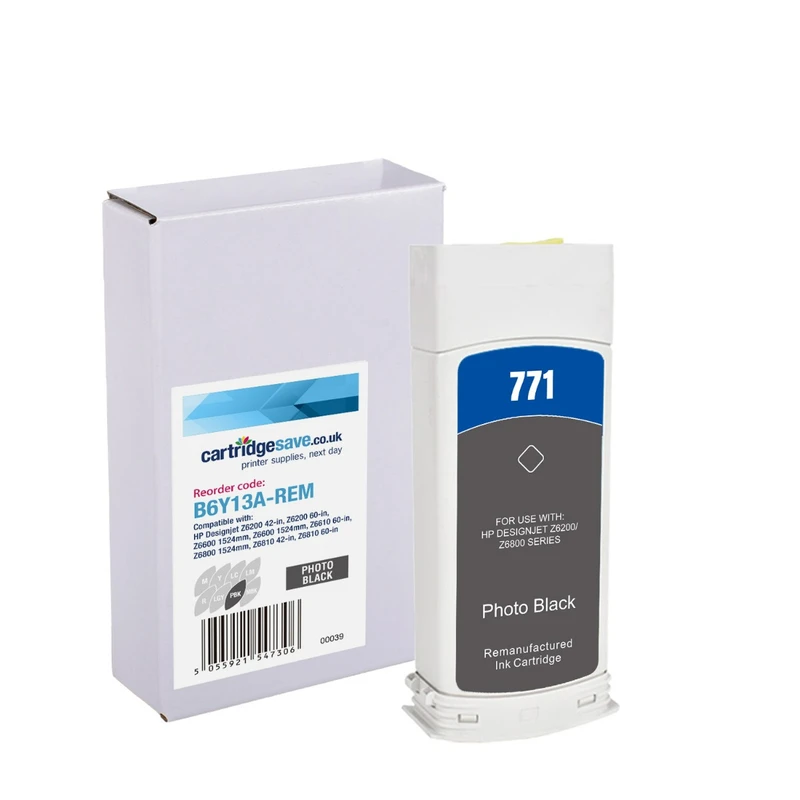 Compatible HP 771C Photo Black Ink Cartridge - (B6Y13A)