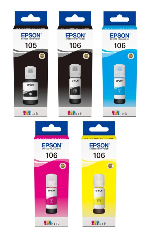 Epson 105/106 5 Colour Ecotank Ink Bottle Multipack