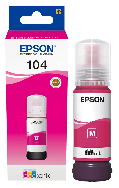 Epson 104 Magenta Ecotank Ink Bottle - (C13T00P340)