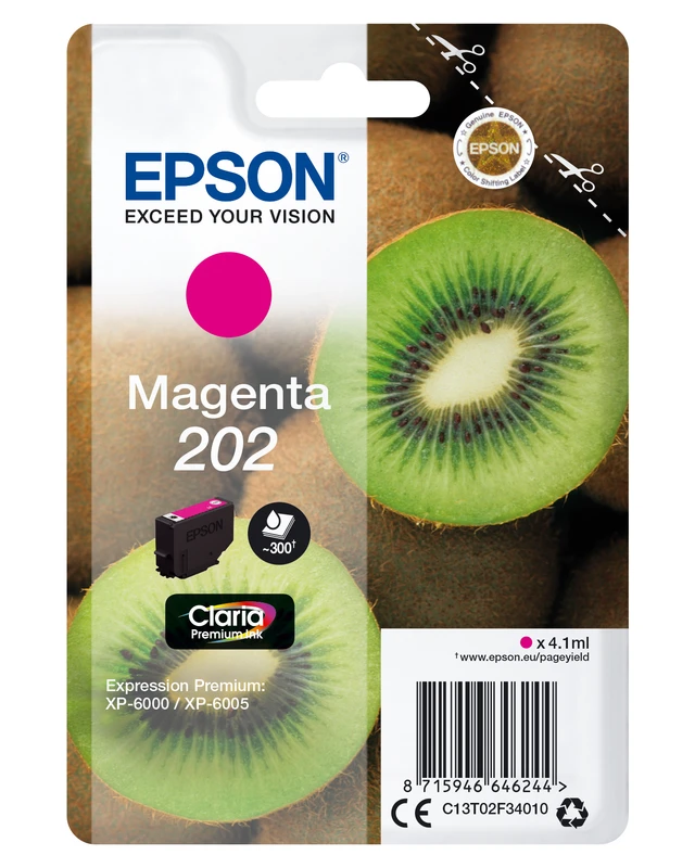 Epson 202 Magenta Ink Cartridge - (T02F3 Kiwi)