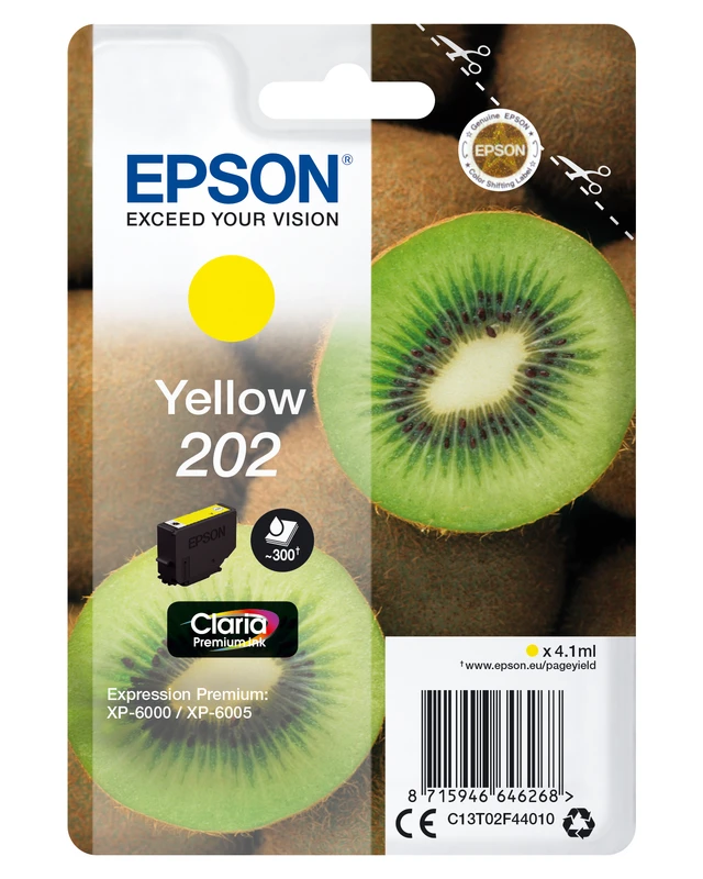 Epson 202 Yellow Ink Cartridge - (T02F4 Kiwi)