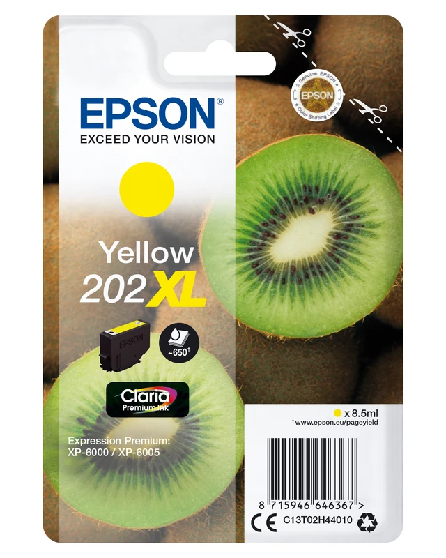 Epson 202XL Yellow High Capacity Ink Cartridge - (T02H4 Kiwi)