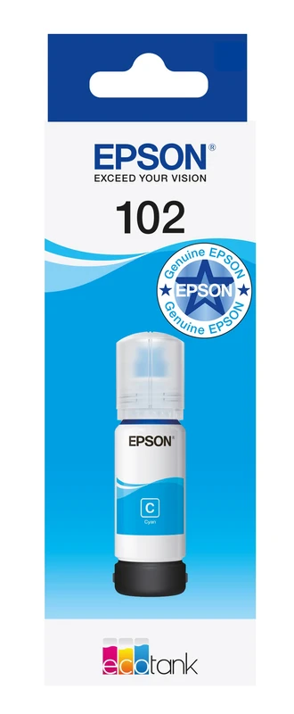 Epson 102 Cyan Ecotank Ink Bottle - (C13T03R240)