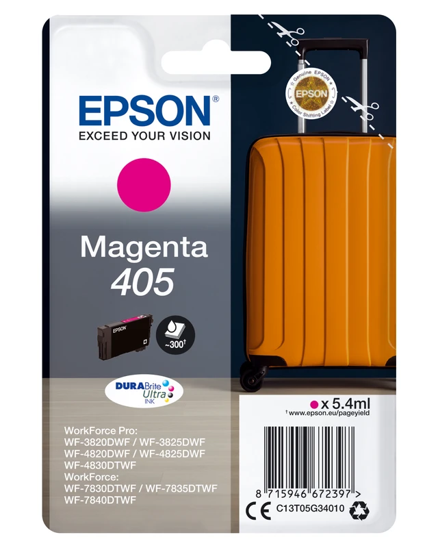 Epson 405 Magenta Ink Cartridge - (C13T05G34010 Suitcase)