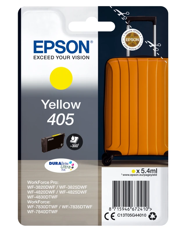 Epson 405 Yellow Ink Cartridge - (C13T05G44010 Suitcase)