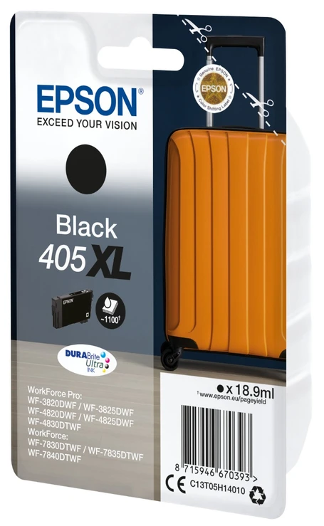 Epson 405XL High Capacity Black Ink Cartridge - (C13T05H14010 Suitcase)