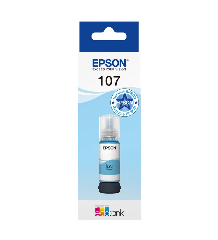 Epson 107 Light Cyan Ecotank Ink Bottle - (C13T09B540)