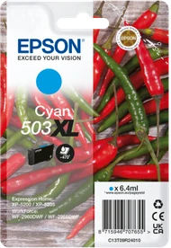 Epson 503XL High Capacity Cyan Ink Cartridge - (C13T09R24010 Chilli)