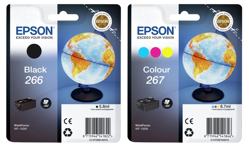 Epson 266 / 267 Black and Tricolour Ink Cartridge Multipack - (Globe)