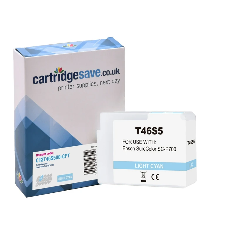 Compatible Epson T46S5 Light Cyan Ink Cartridge - (C13T46S500)