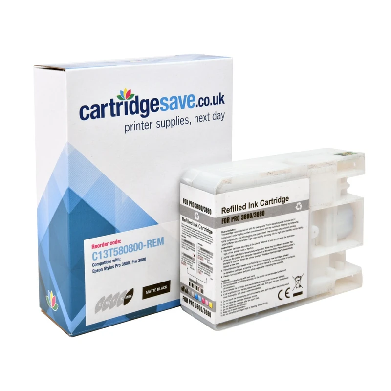Compatible Epson T5808 Matte Black Ink Cartridge - (C13T580800)