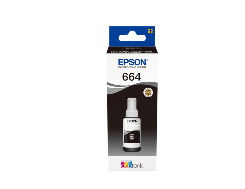 Epson 664 Black Ink Bottle - (T6641 Ecotank Printer Cartridge)