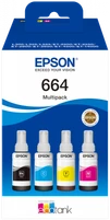 Epson T664 4 Colour Ink Bottle Multipack