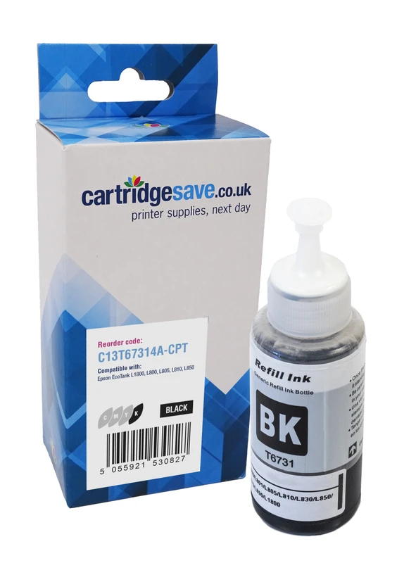 Compatible Epson T6731 Black Ink Bottle - (C13T67314A)