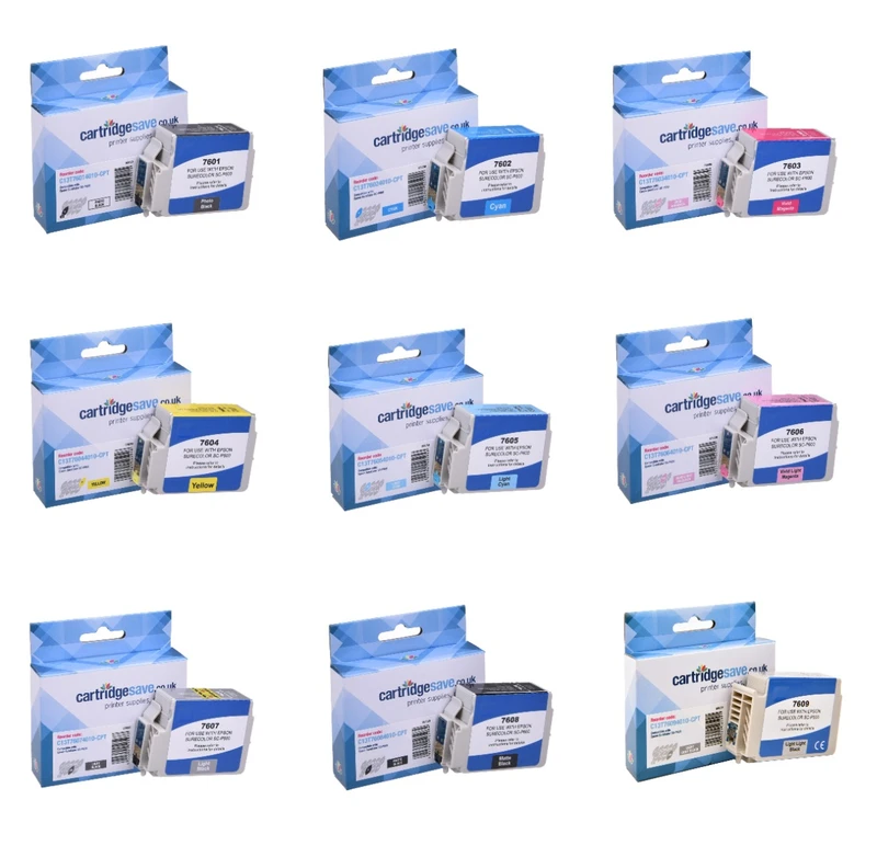 Compatible Epson T760 9 Colour Ink Cartridge Multipack (Killer Whale)