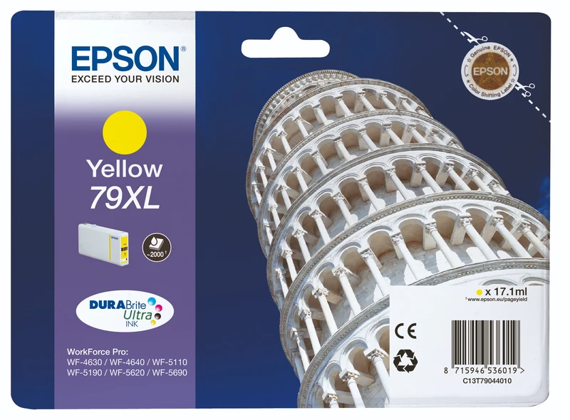 Epson 79XL High Capacity Yellow Ink Cartridge - (Tower of Pisa T7904)