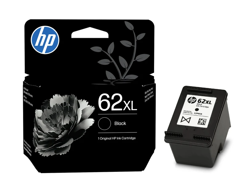 HP 62XL High Capacity Black Ink Cartridge - (C2P05AE)