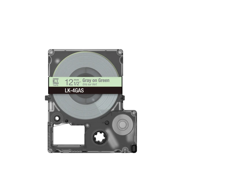 Epson C53S672105 Grey On Green Tape (12mm x 8m) 