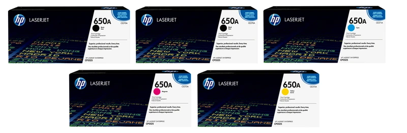 HP 650A 5 Colour Toner Cartridge Multipack