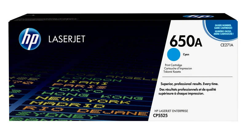 HP 650A Cyan Toner Cartridge - (CE271A)