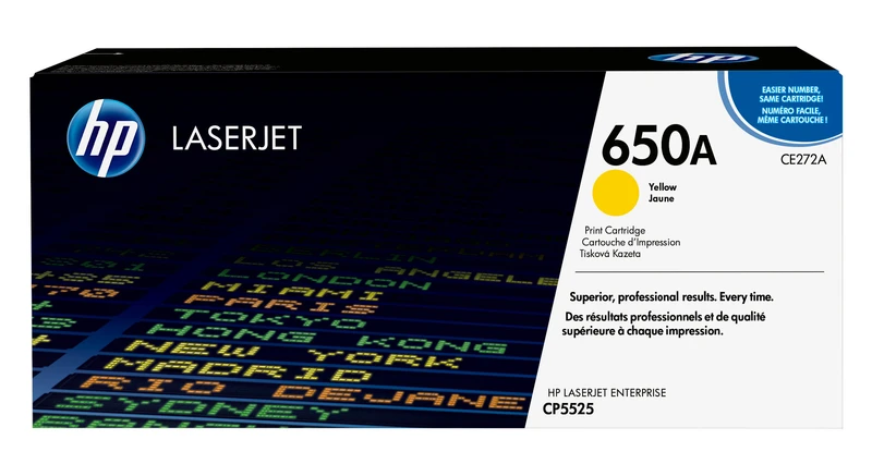 HP 650A Yellow Toner Cartridge - (CE272A)