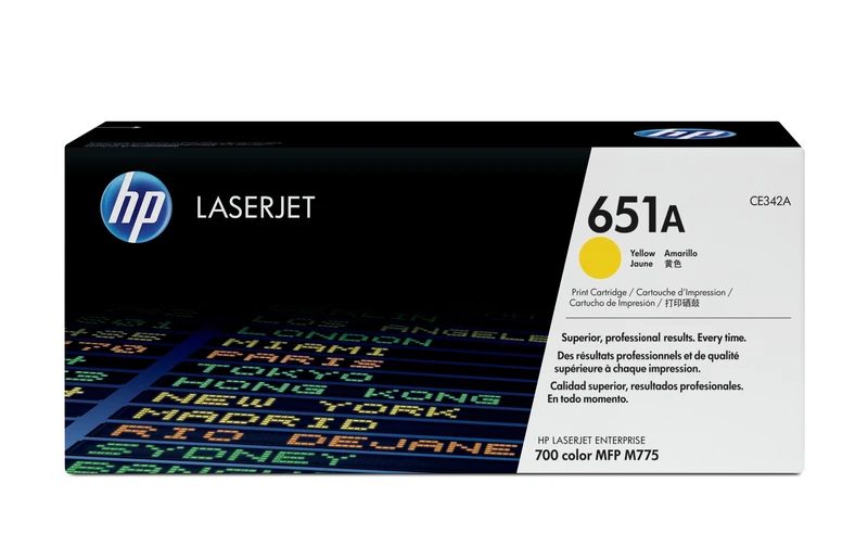 HP 651A Yellow Toner Cartridge - (CE342A)