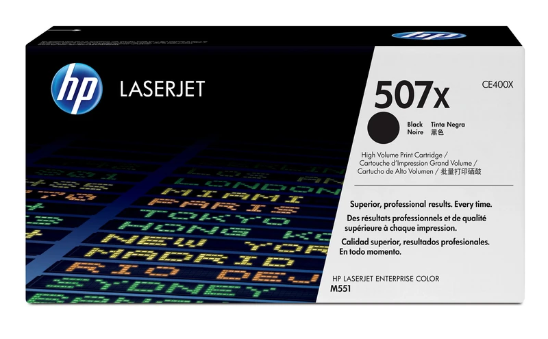 HP 507X High Capacity Black Toner Cartridge - (CE400X)