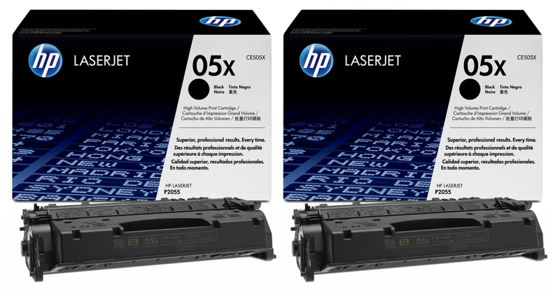 HP 05X High Capacity Black Toner Cartridge Twin Pack (CE505XD)