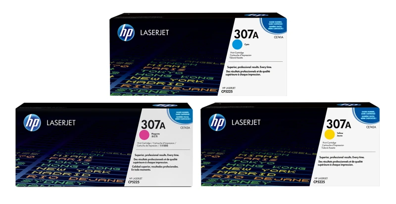 HP 307A 3 Colour Toner Cartridge Multipack