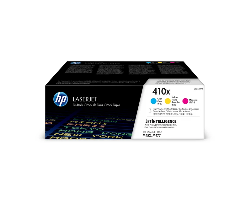 HP 410X 3 Colour High Capacity Toner Cartridge Multipack (CF252XM)