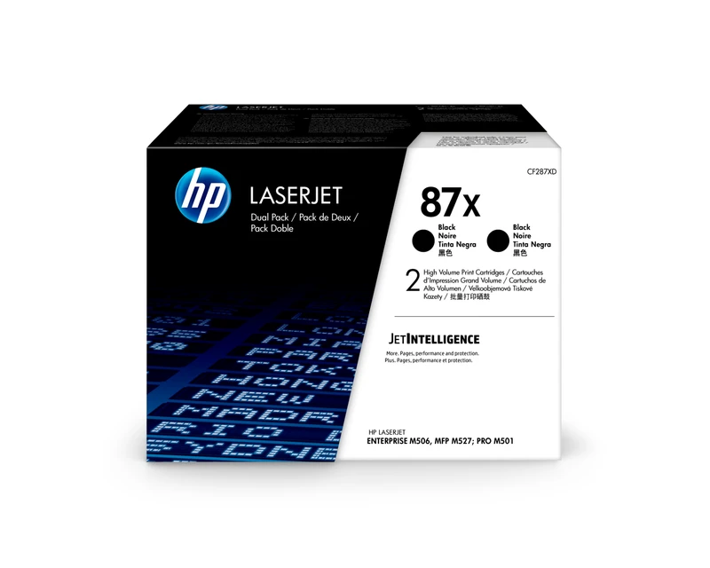 HP 87X High Capacity Black Toner Cartridge Twin Pack (CF287XD)