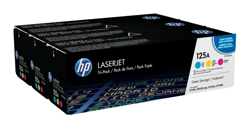 HP 125A 3 Colour Toner Cartridge Multipack - (CF373AM)