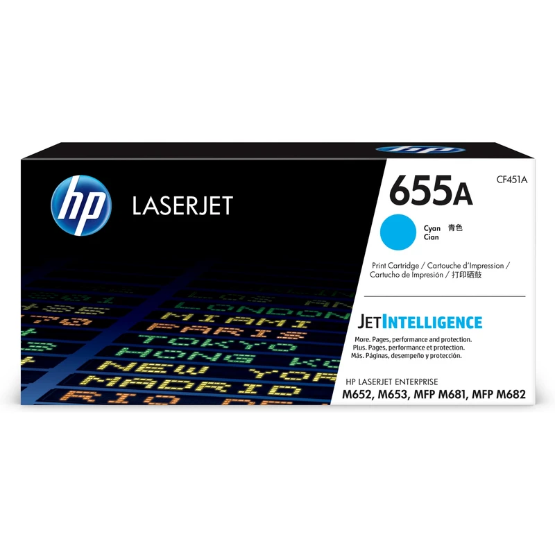 HP 655A Cyan Toner Cartridge - (CF451A)