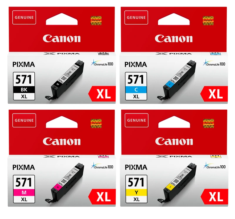 Canon CLI-571XL High Capacity 4 Colour Ink Cartridge Multipack