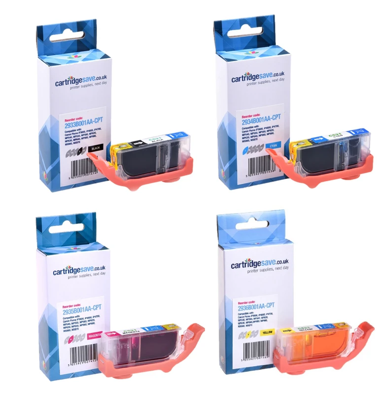Compatible Canon CLI-521 4 Colour Ink Cartridge Multipack