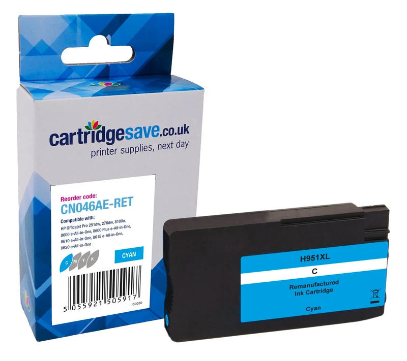 Compatible HP 951XL High Capacity Cyan Printer Cartridge - (CN046AE)