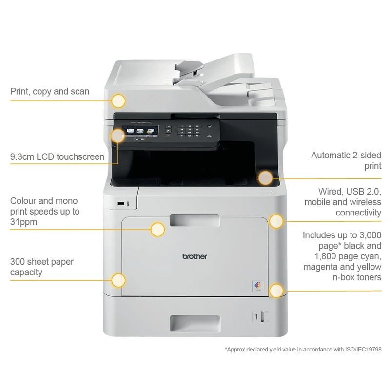 Brother DCP-L8410CDW Multi-functional LED Printer