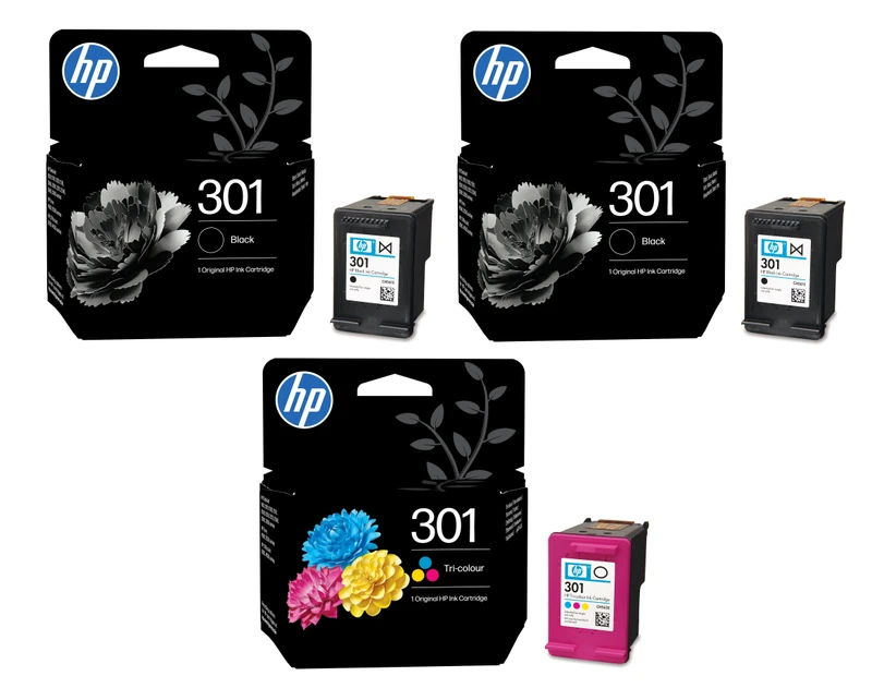 HP 301 2 x Black & 1 x Tri-Colour Ink Cartridge Multipack E5Y87EE