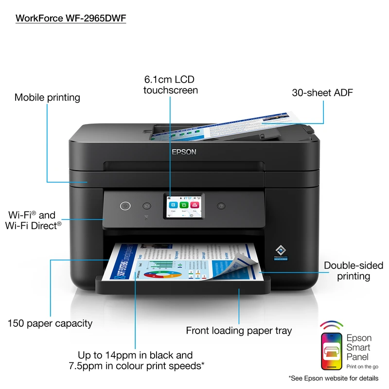 Epson WorkForce WF-2965DWF Colour Inkjet Printer